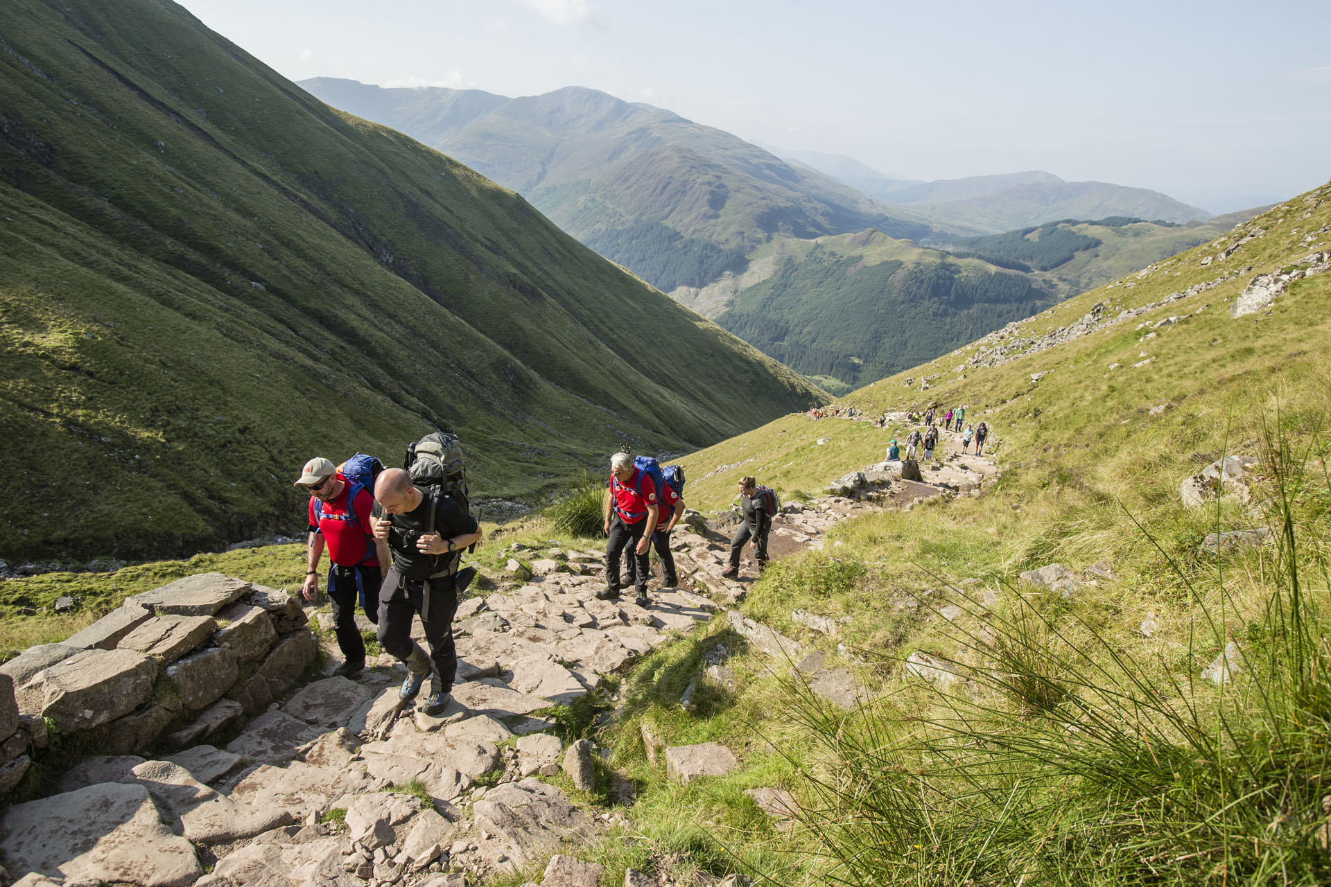 Walking in The Three Sister's Mountains near Glencoe Campsite