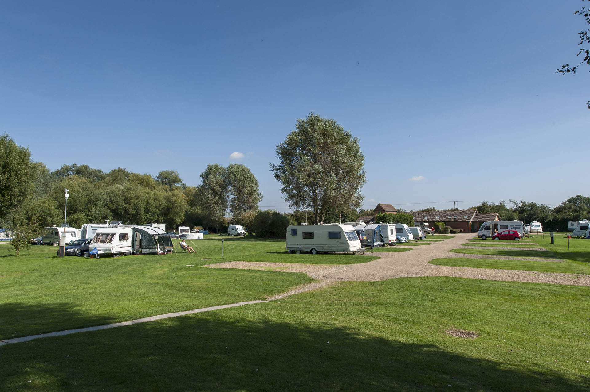 Hardstanding pitches at St Neots Campsite