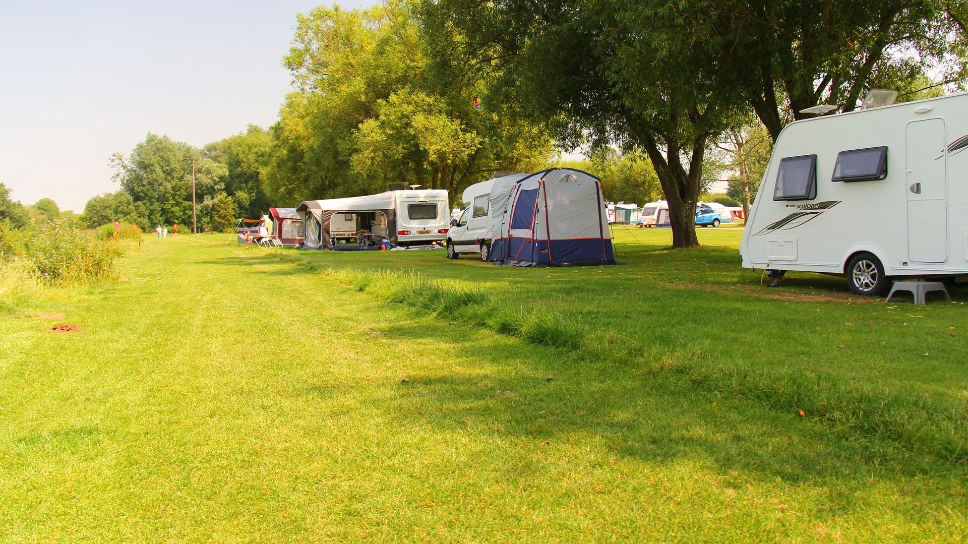 Grass area at St Neots Campsite