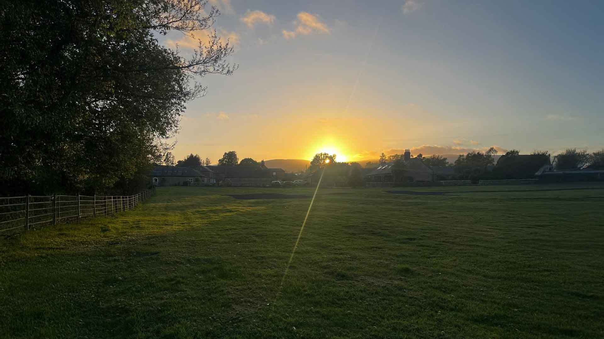 Sunset at The Farmhouse Campsite