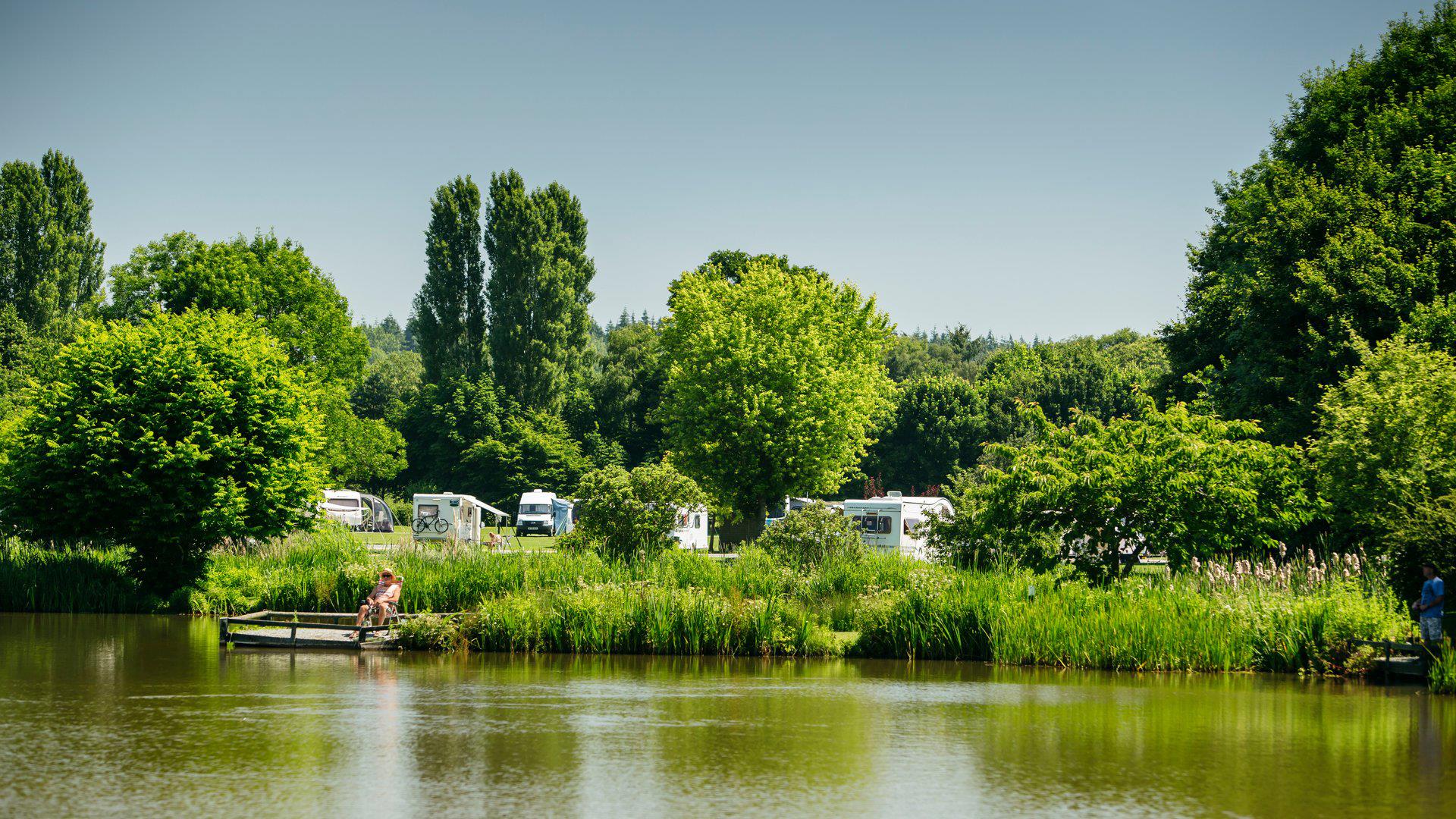 River view of a campsite