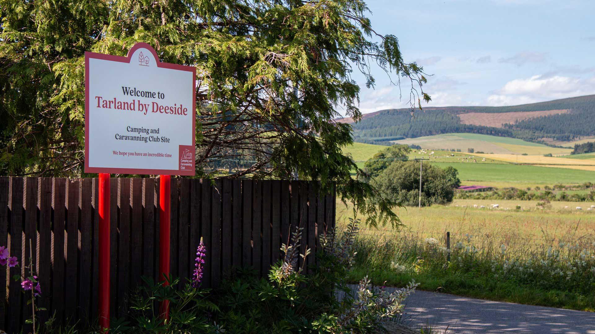 Entrance to Tarland Club Site