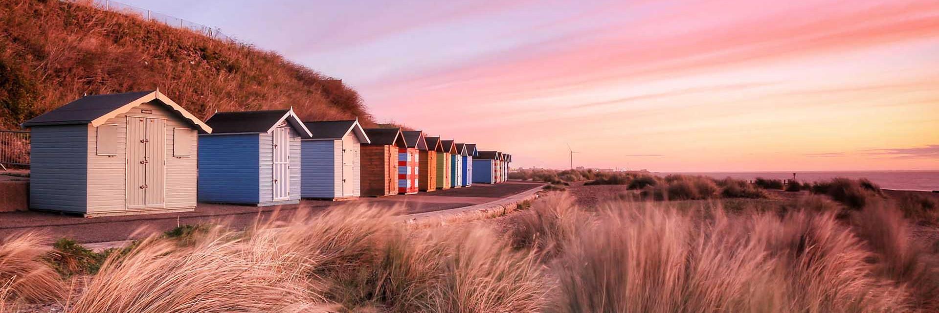 Beach Huts Sunset