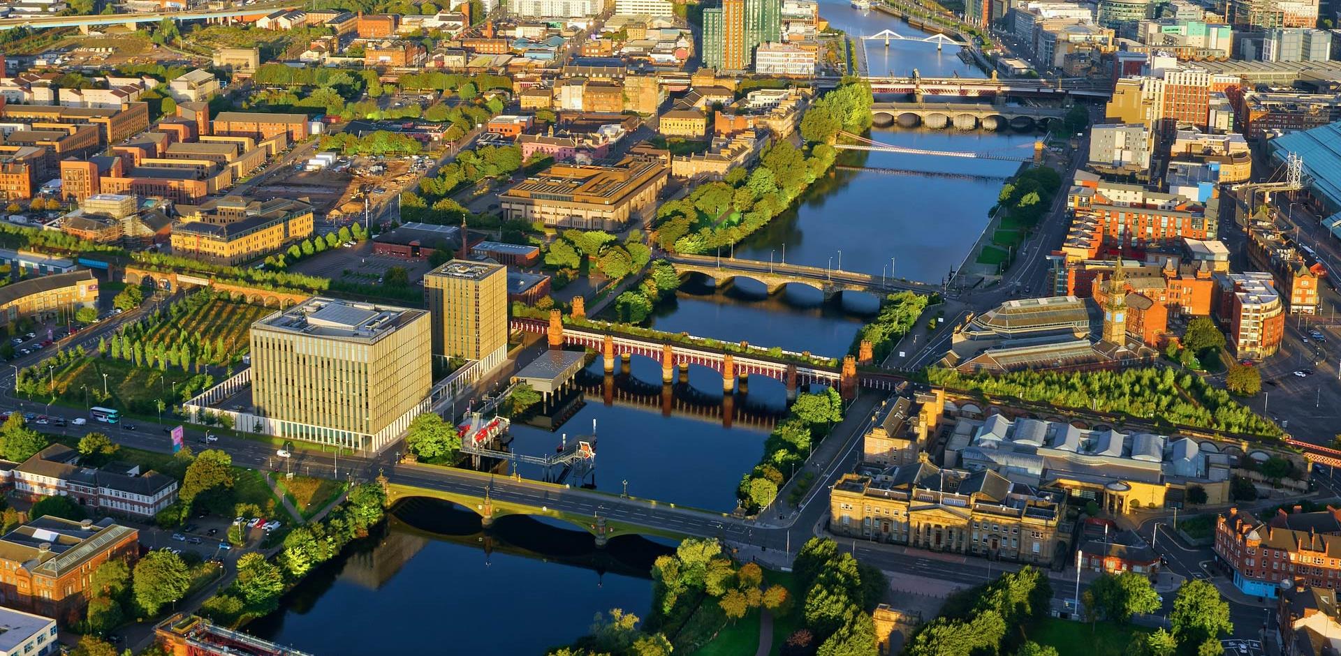 Birdseye view of Glasgow