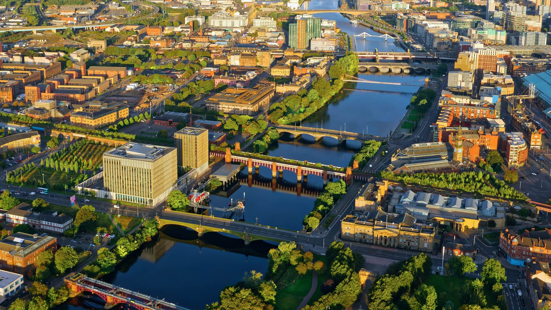 Birdseye view of Glasgow