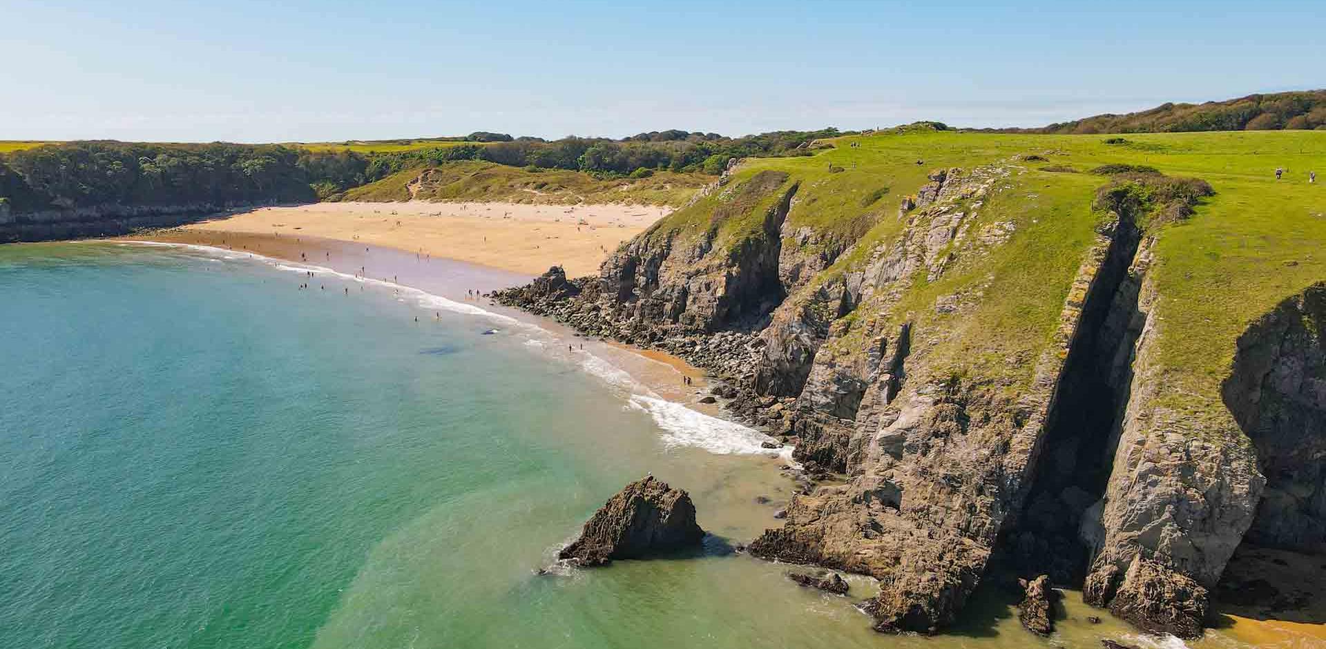 sunny pembrokeshire coastline