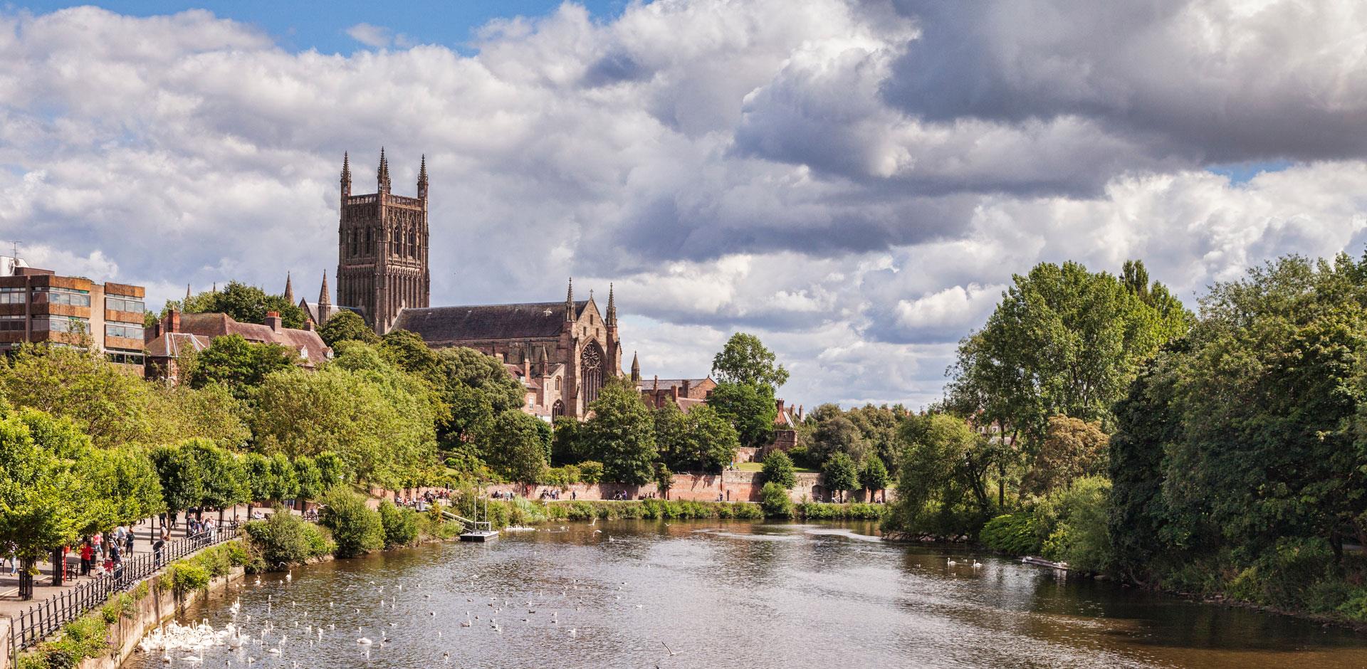 Worcestershire Cathedral on the river 
