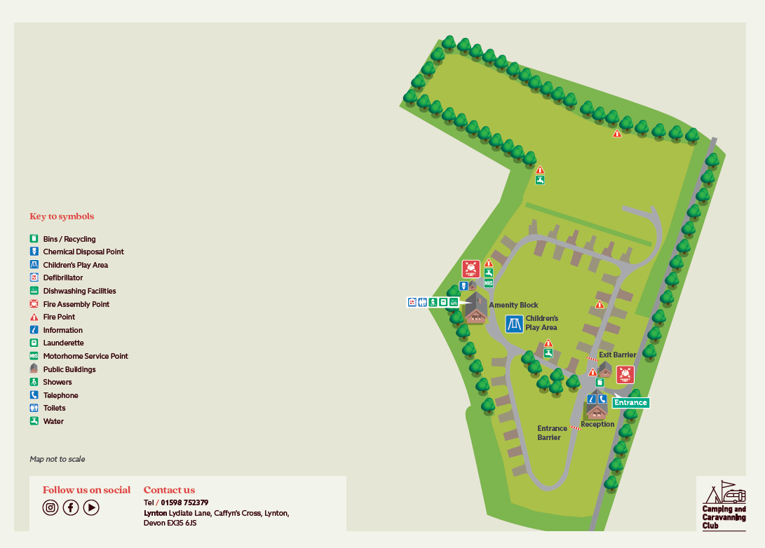 Camping And Caravan Club Sites Map Lynton - Camping And Caravanning Club Site - The Camping And Caravanning  Club