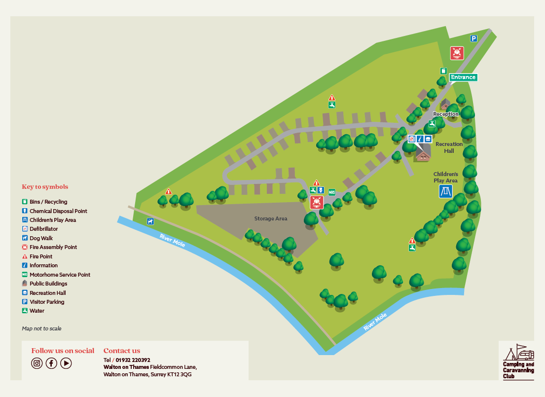 Walton on Thames Camping and Caravanning Club Site The Camping and