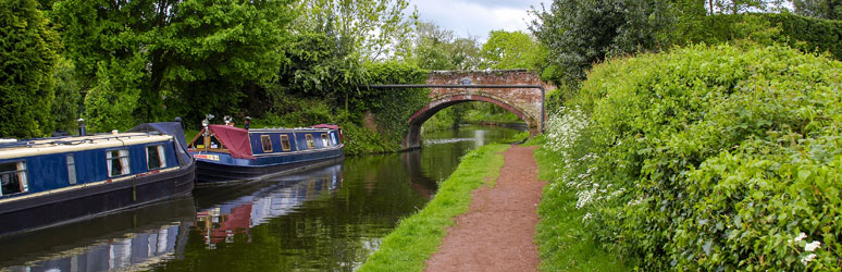 Canal boats on the Worcestershire canal
