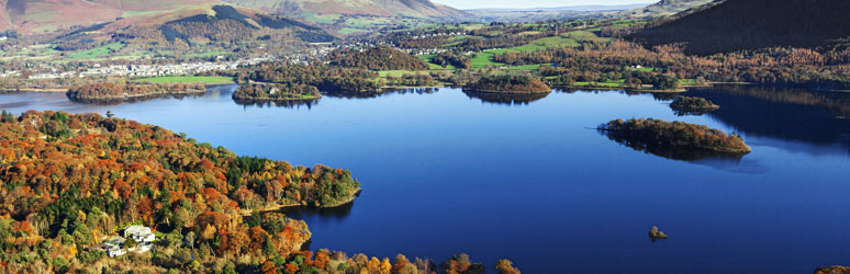 Derwentwater in the Lake District in autumn