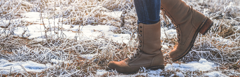 Walink boots on frosty ground