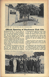 Blackmore Club Site opening