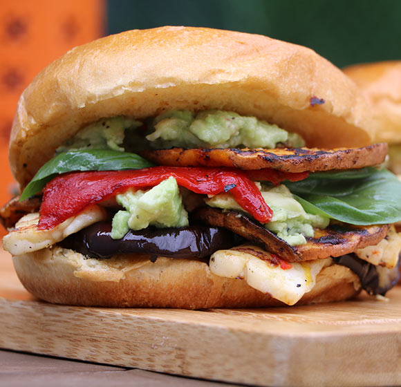 Sweet potato, avocado and halloumi burger - The Camping and Caravanning ...