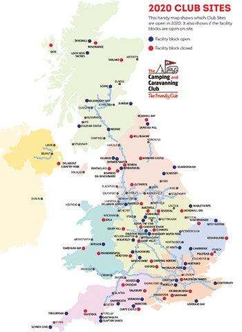 Club Sites map