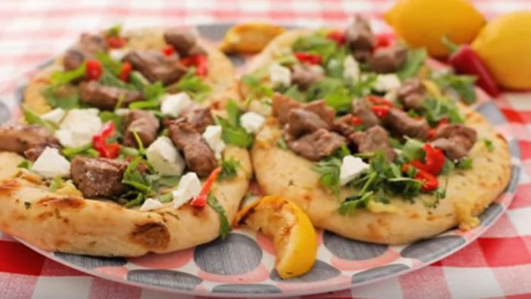 Lamb kebab flatbreads