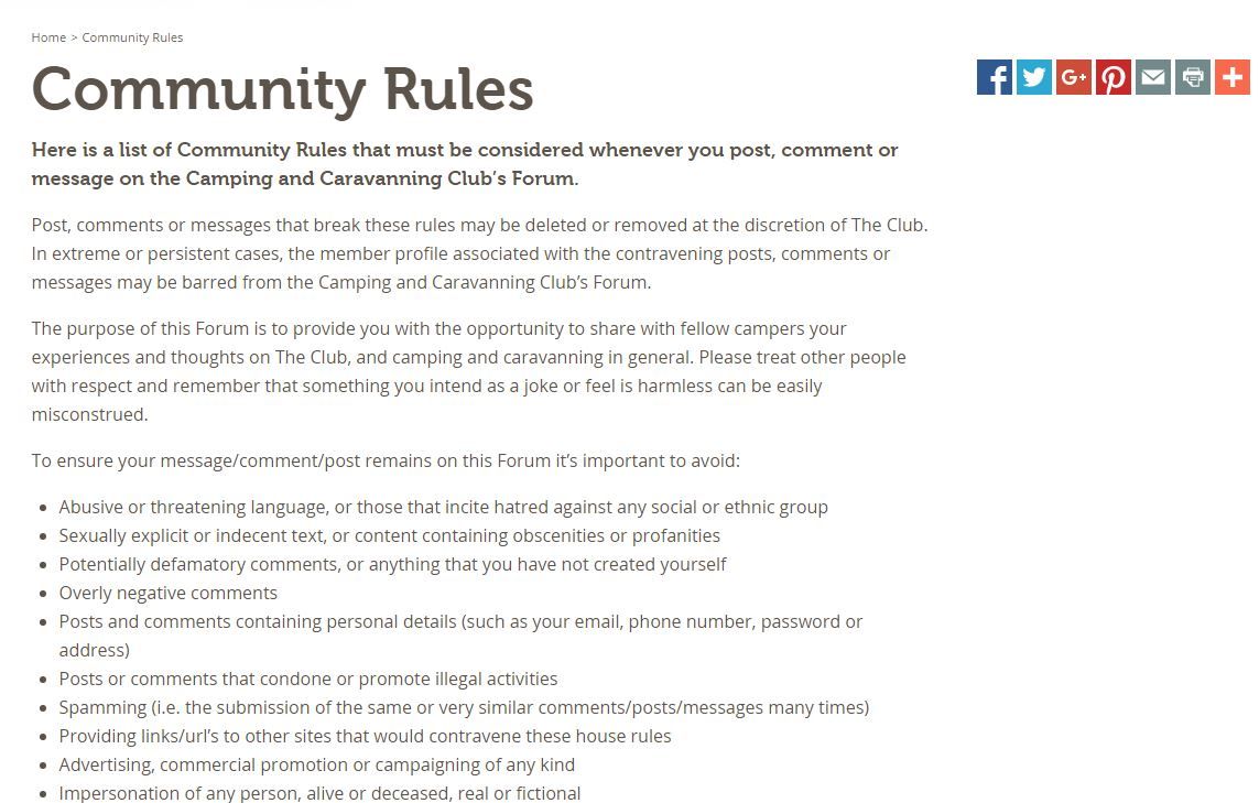 community rules