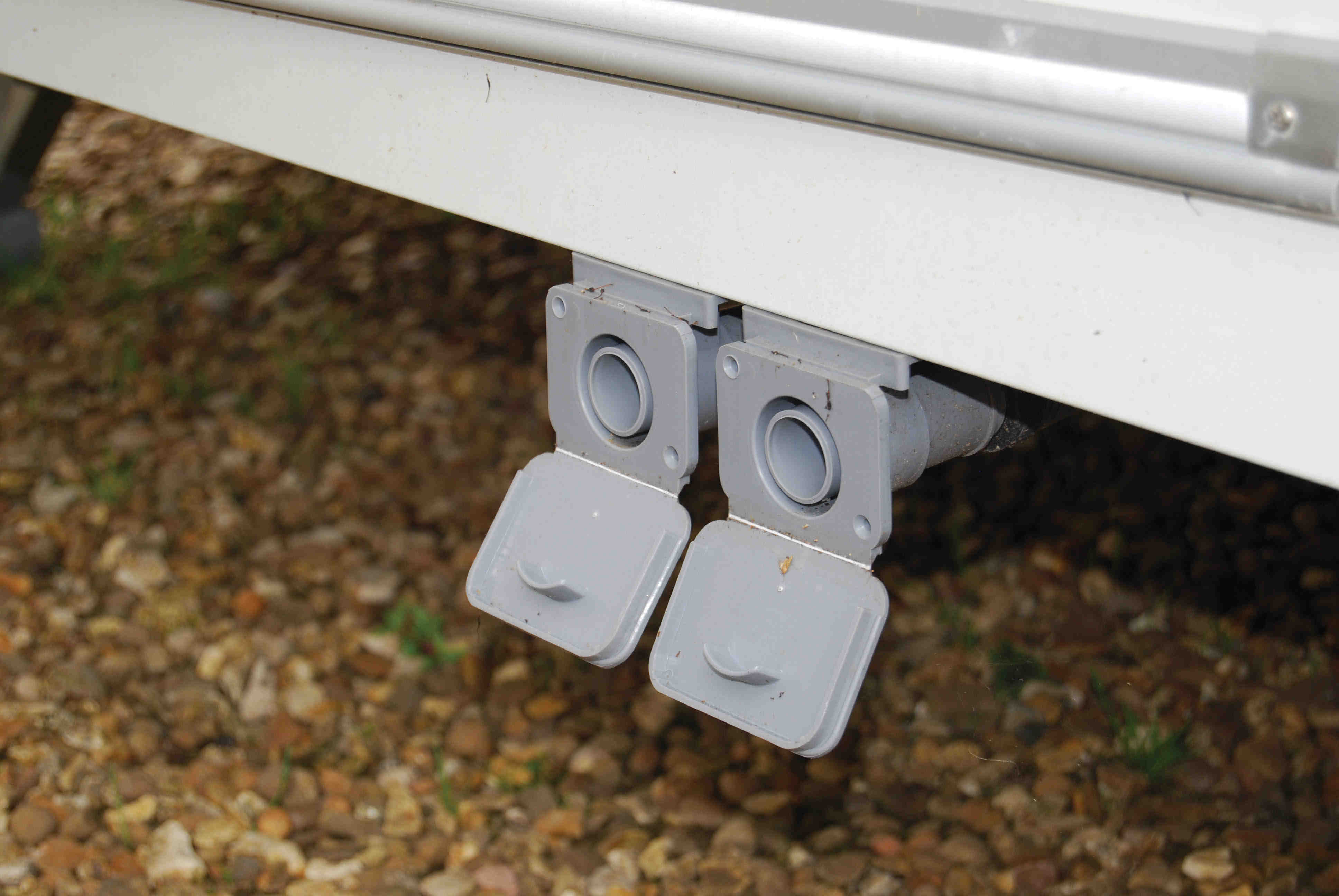 Leave waste outlets open but use stocking-type covers to prevent insects getting in