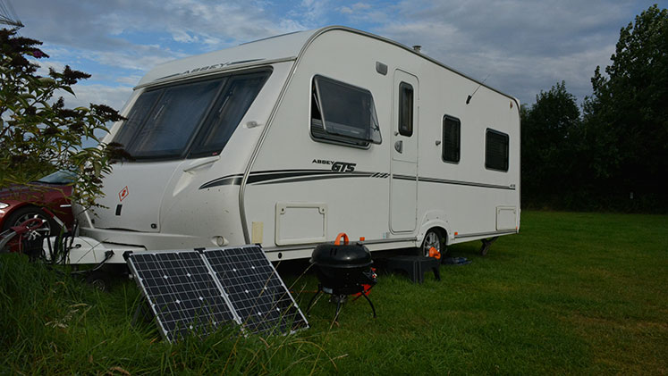 Solar panel in use