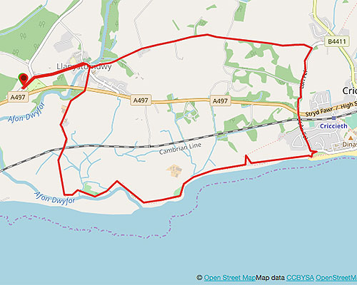 Llanystumdwy Club Site to Criccieth walk - The Camping and Caravanning Club