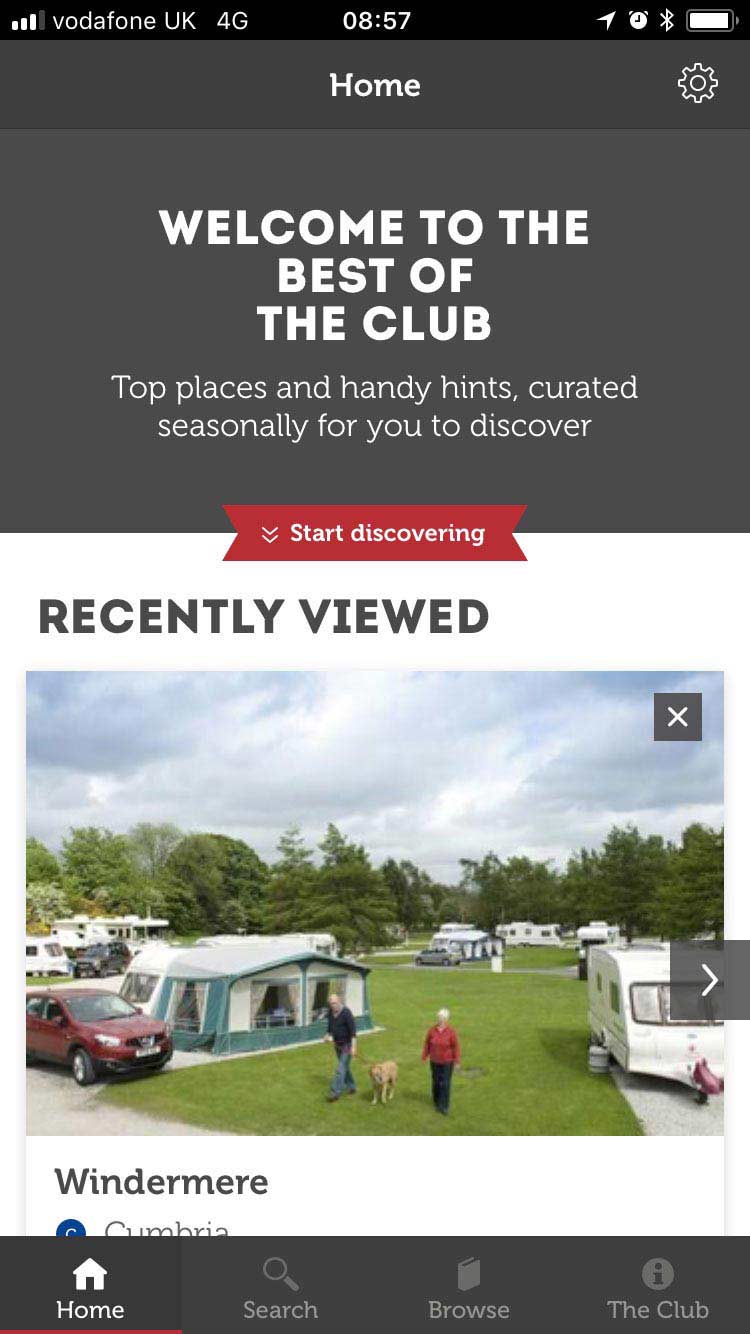 SiteSeeker App 2018 Homepage