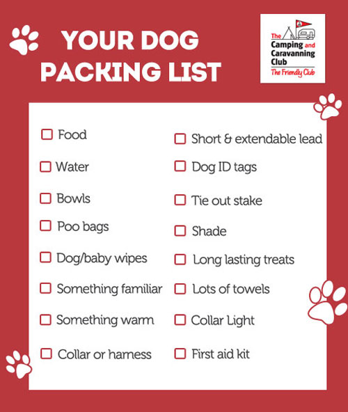 Dog Camping Checklist PLUS Printable - The Camping and Caravanning Club