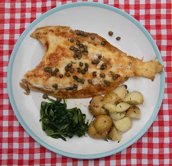 Pan-fried Cornish sole