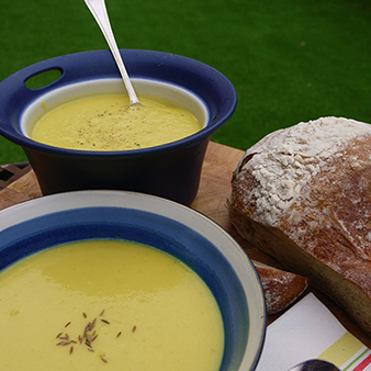 Curried parsnip soup