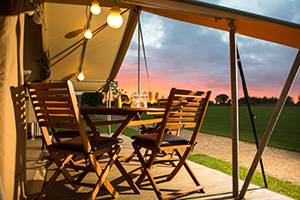 Porch decking perfect for late night conversations