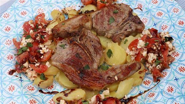 Herdwick lamb chops and potatoes