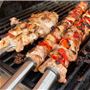 Chicken and red pepper kebabs