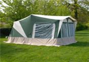 Flip top style trailer tent