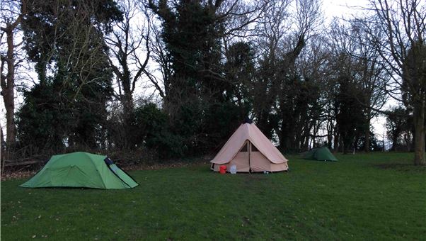 Testing three tents in winter