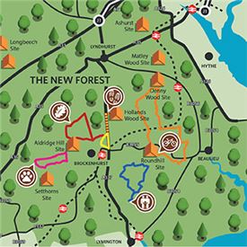 Map your adventure with Camping in the Forest