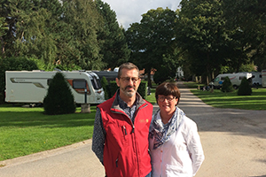 Frédéric and Sophie Mancho, the campsite owners at La Bien Assise