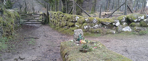 Kitty Jay’s Grave is less than a mile from Hound Tor – look out for its fresh flowers