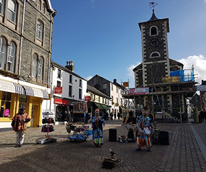 You never know who you might come across in Keswick’s Market Square