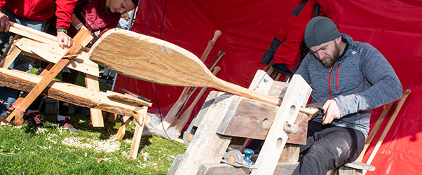 Paddle making was one of the activities you could try at The Big Shakeout