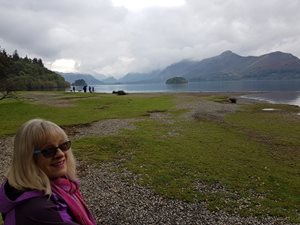Heading off along Derwentwater – be prepared for changeable weather!