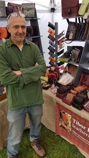 Tibor Epperjessy was happy to share the story of his journey to becoming an artisan leather craftsman with me