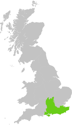 south east uk map