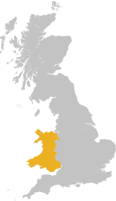 wales uk map