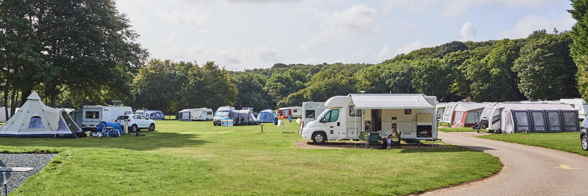 Pitches at West Runton Campsite